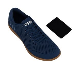 NoBull Navy Suede Trainers Womens 8.5 Blue Gum Sole Athletic Shoes Run Small EUC
